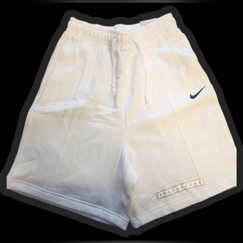 NIKE- Women's White Dri-FIT Athletic Shorts